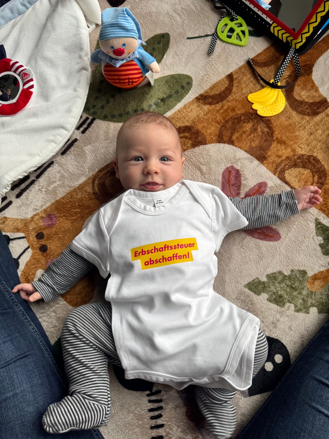 Customer photo review of ERBSCHAFTSSTEUER - Babystrampler