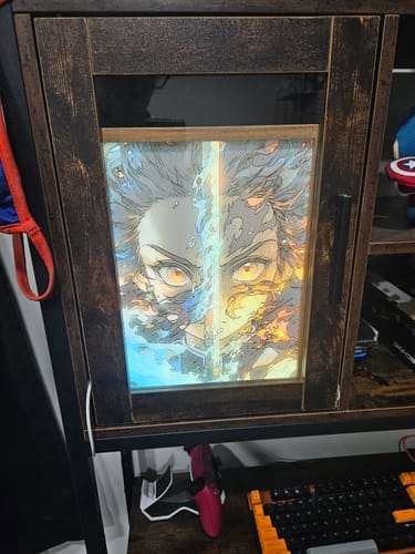 Customer photo review of DS Series LED Light Painting Anime Photo Frame Wall Art