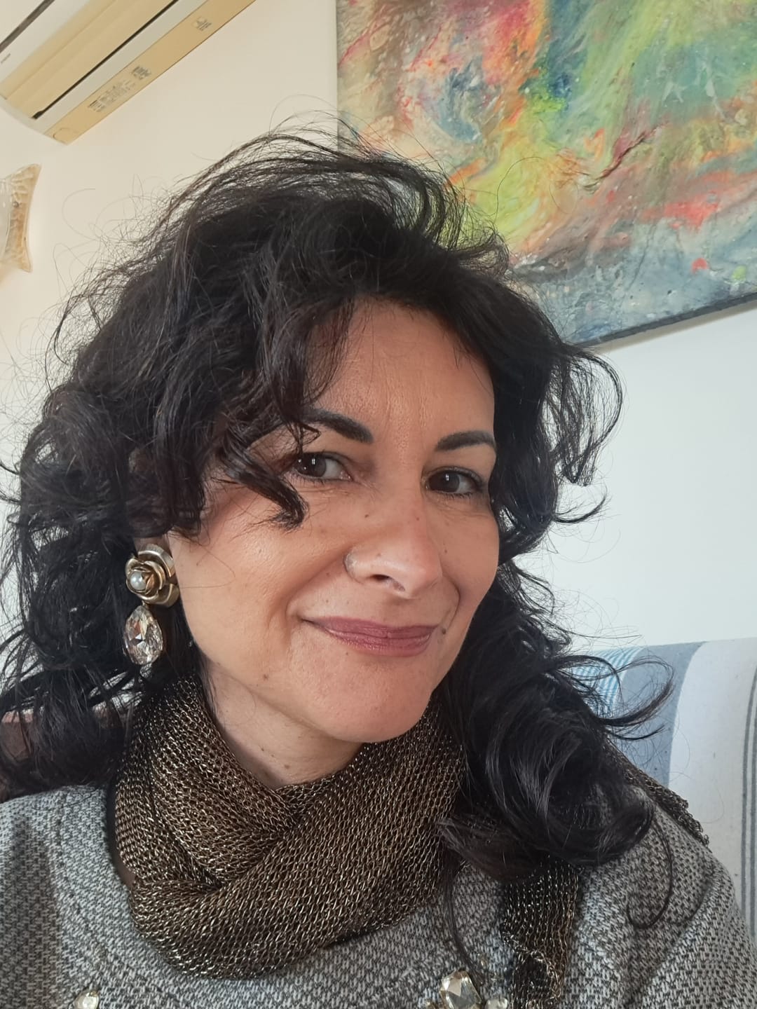 Customer photo review of Orecchini Peonia Golden con Goccia in Cristallo