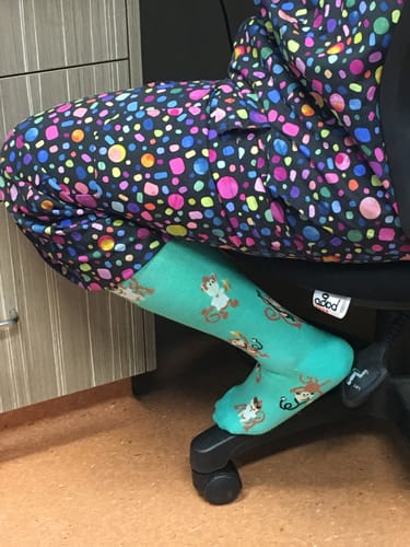 Customer photo review of Monkeying Around Bamboo Compression Socks