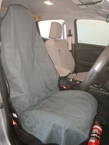 Customer photo review of Car Seat Towel CHARCOAL GREY