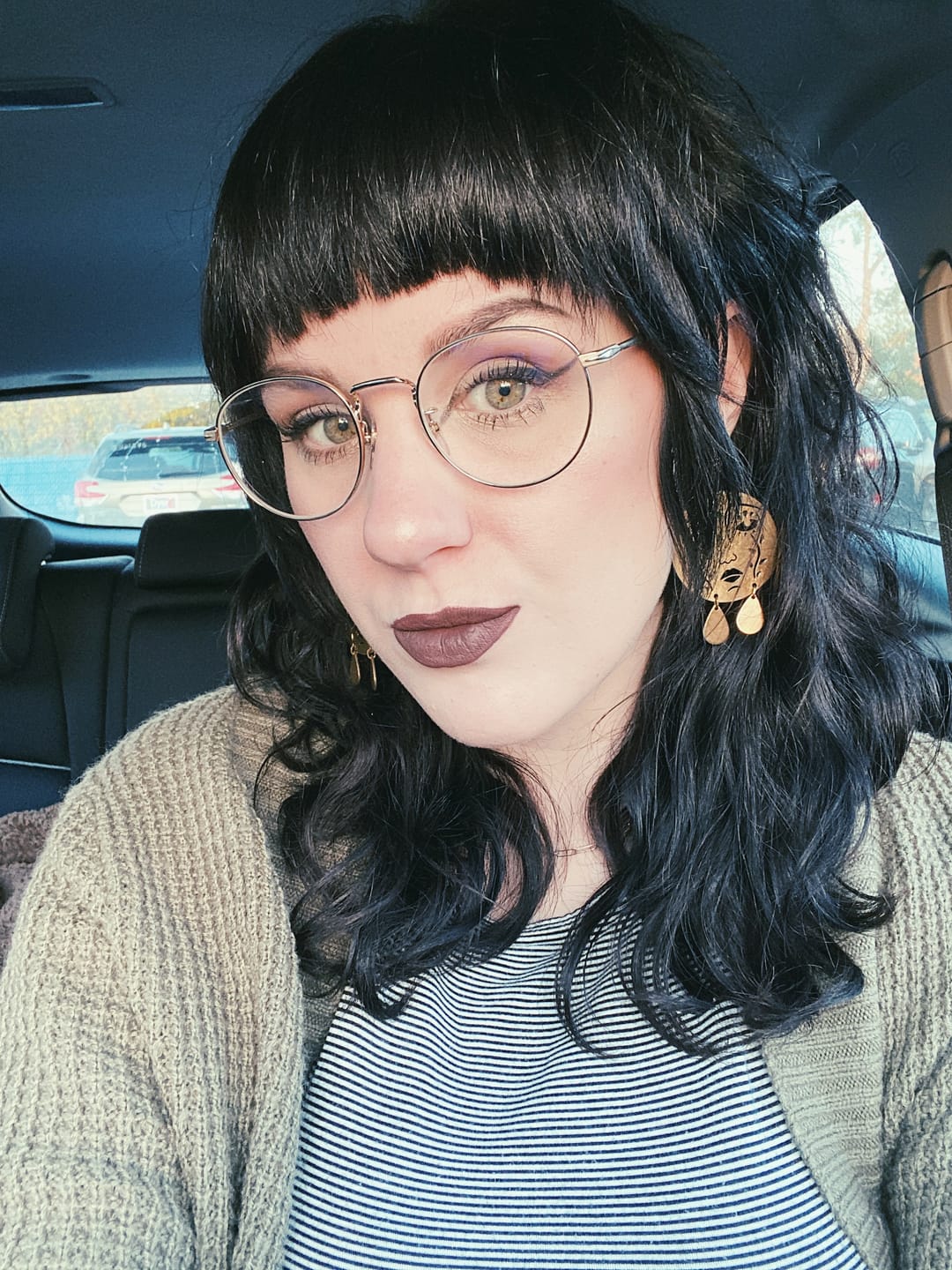 Customer photo review of Mother Moon Earrings