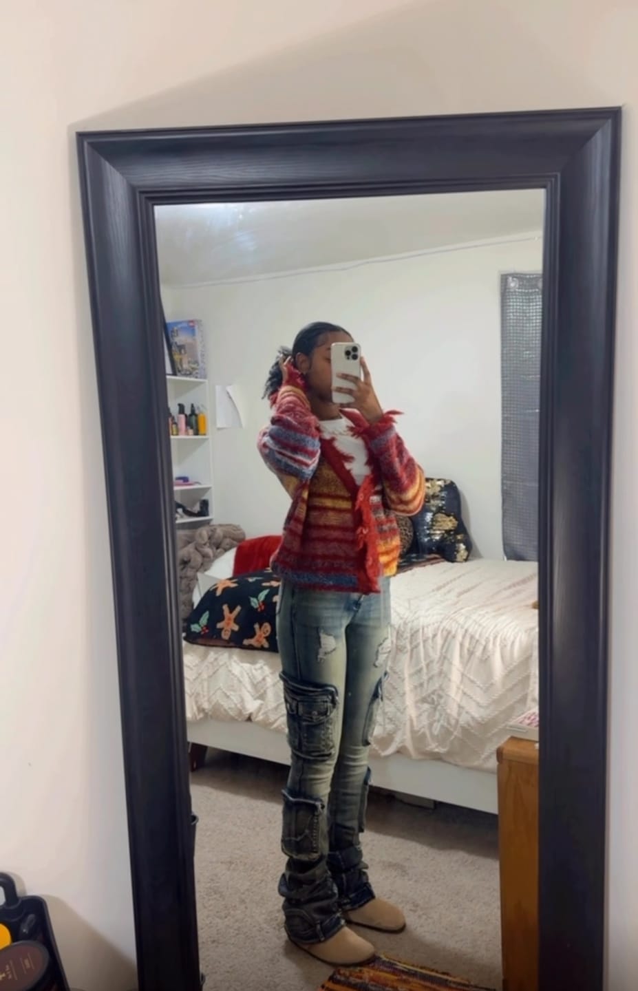 Customer photo review of Aelfric Eden Fringe Stripe Cardigan