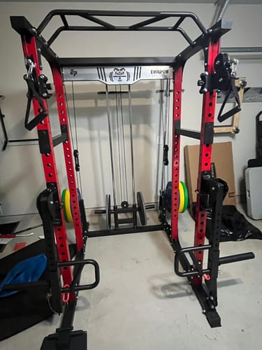Customer photo review of EVOLPOW P3A Tank Upgraded All-in-One Power Rack Home Gym - Best Seller