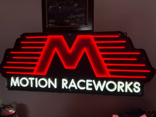Customer photo review of Motion Raceworks LED Neon Shop Sign 40"x16"