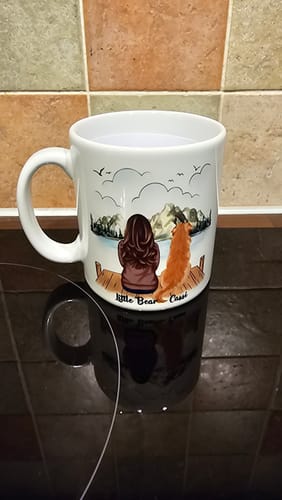 Customer photo review of Girl & Dogs - Life is better with a dog Personalised Mug