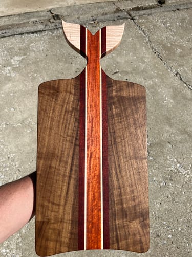 Customer photo review of Mermaid Tail Handle Acrylic Router Template