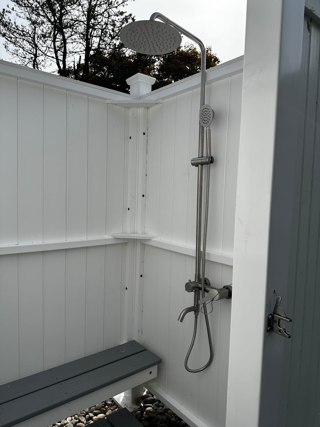 Customer photo review of 3-Function 304 Stainless Steel Wall-Mounted Outdoor Shower System