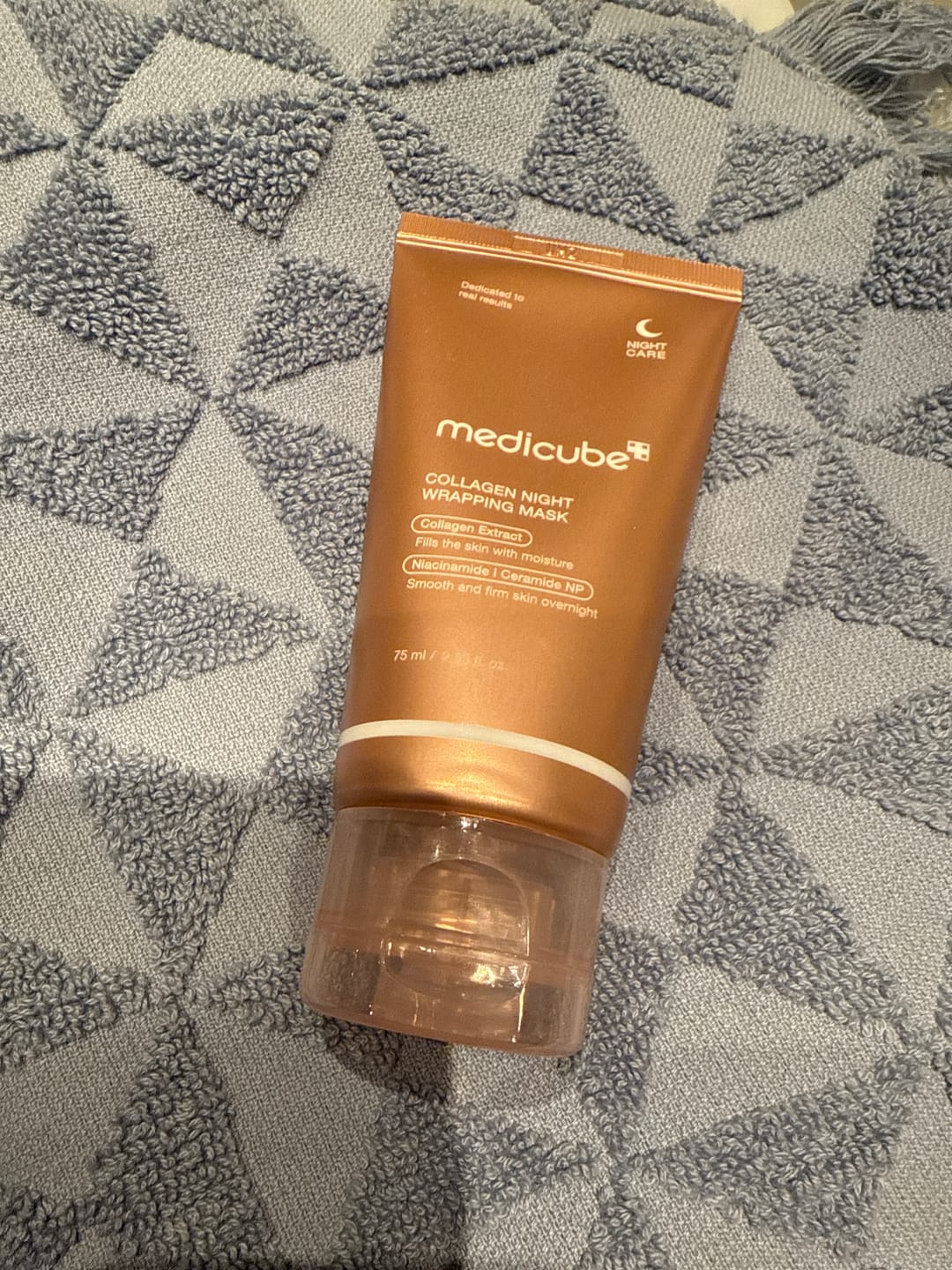 Customer photo review of Nostiprinoša nakts maska sejai Medicube Collagen Night Wrapping Mask