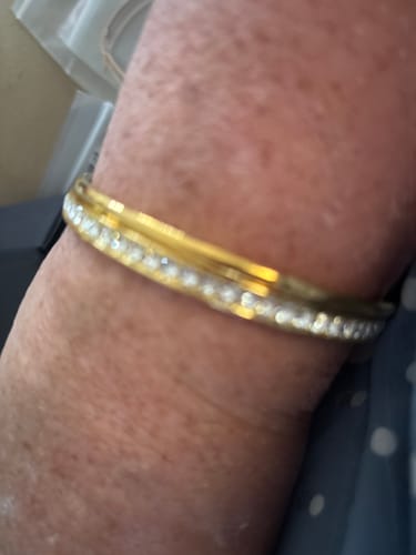 Customer photo review of Bullion Gold Solid Golf Bangle 18Ct Gold Layered