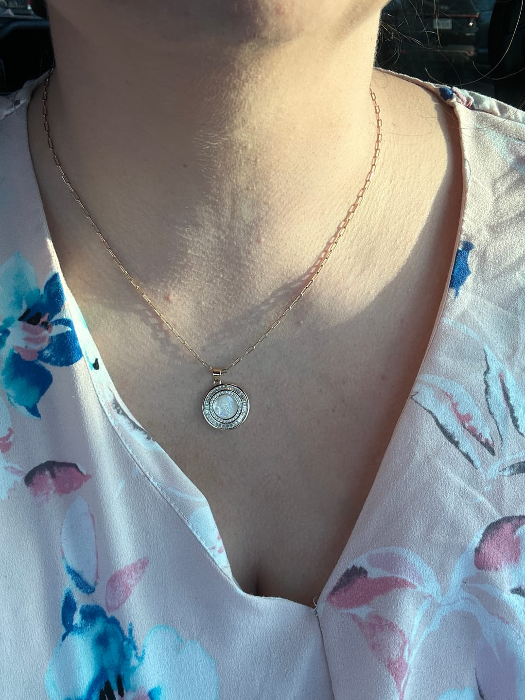Customer photo review of Mother Mary Necklace