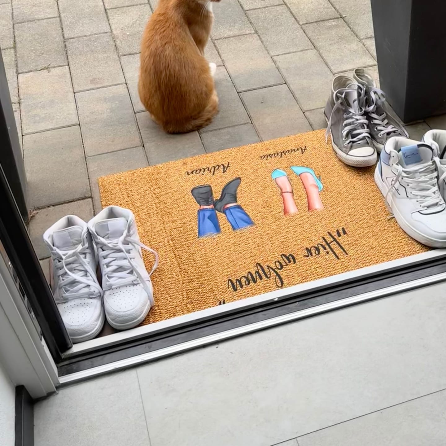 Customer photo review of Personalisierte Fußmatte "Casual"