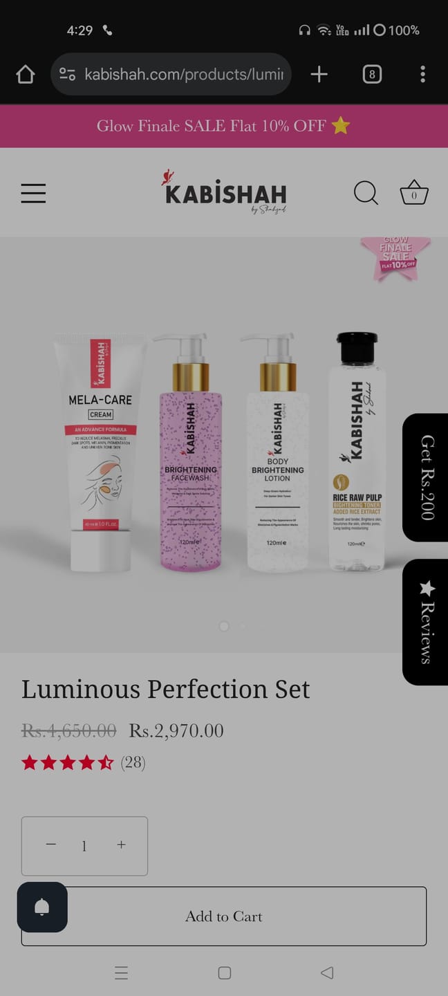 Customer photo review of Luminous Perfection Set