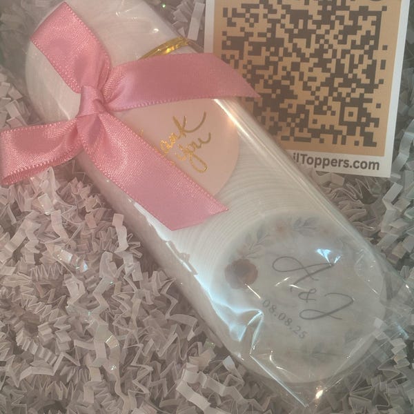 Customer photo review of 50-1000 Personalized Edible Drink Toppers: Monogram Cocktail Garnishes