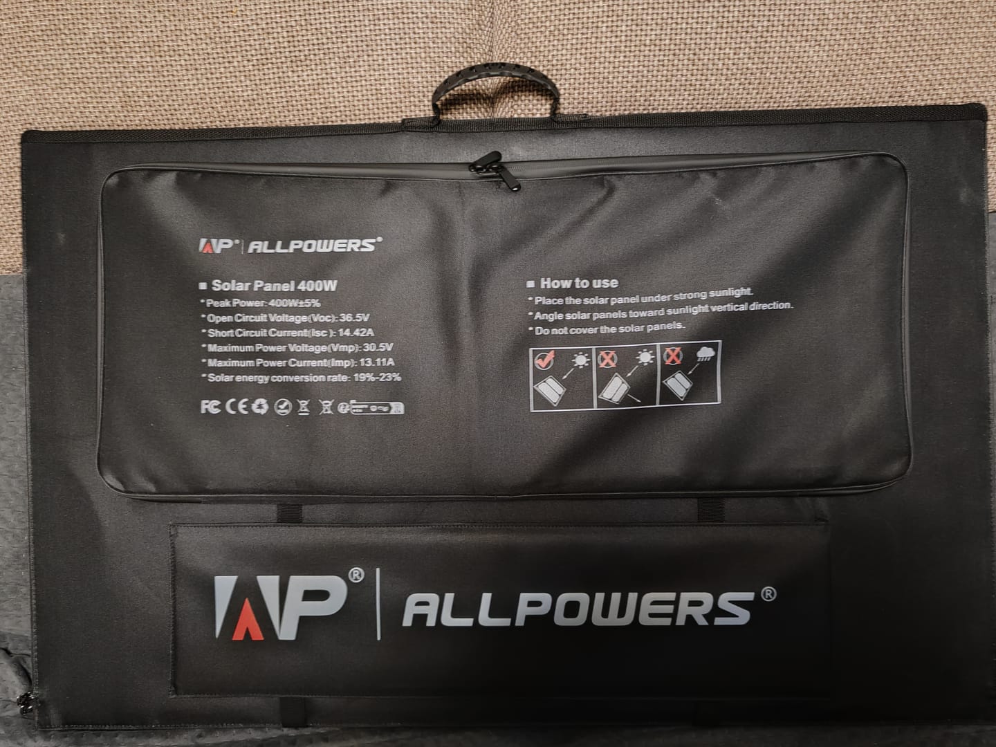 Customer photo review of ALLPOWERS Solar Generator Kit 2500W (R2500 + SP037 400W Solar Panel)