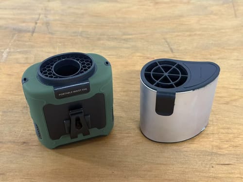 Customer photo review of 3-in-1 Waist Fan with Flashlight & Powerbank