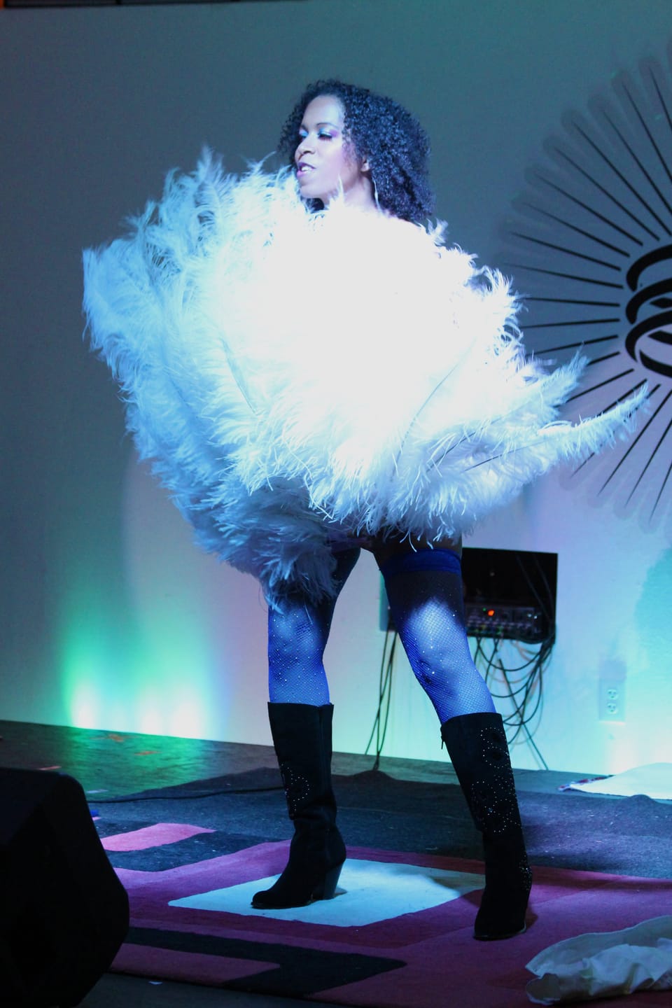 Customer photo review of Value Burlesque Fan - Double Layer