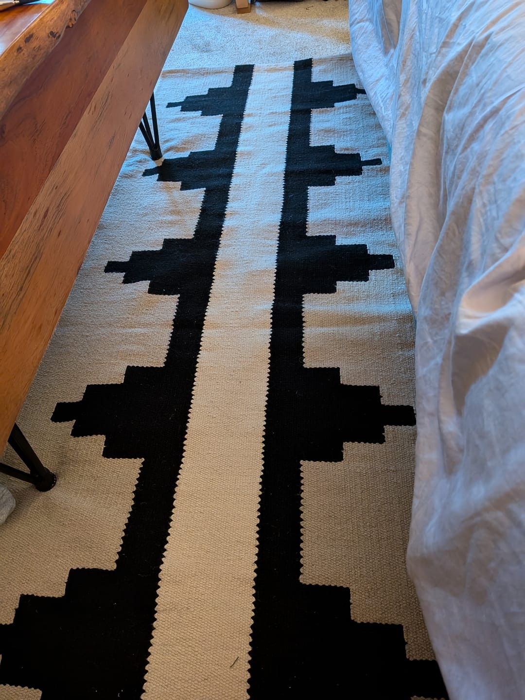 Customer photo review of Nala Handwoven Wool Kilim Rug