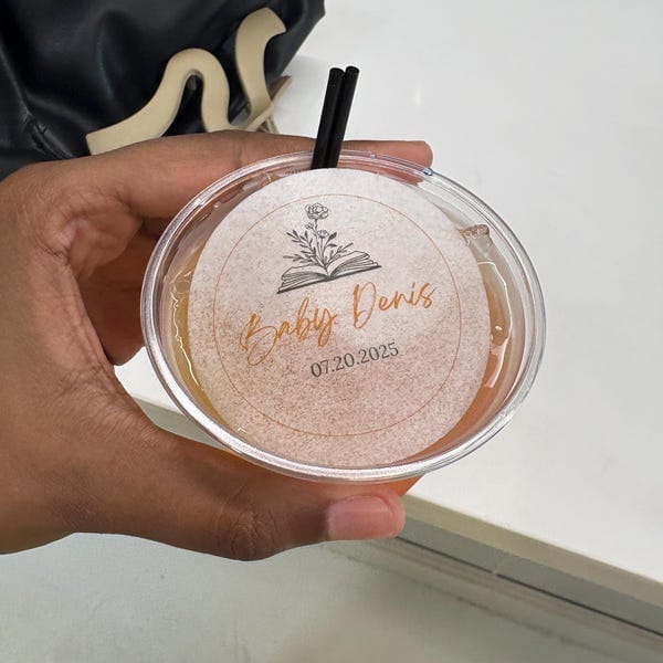 Customer photo review of 50-1000 Personalized Edible Drink Toppers: Monogram Cocktail Garnishes