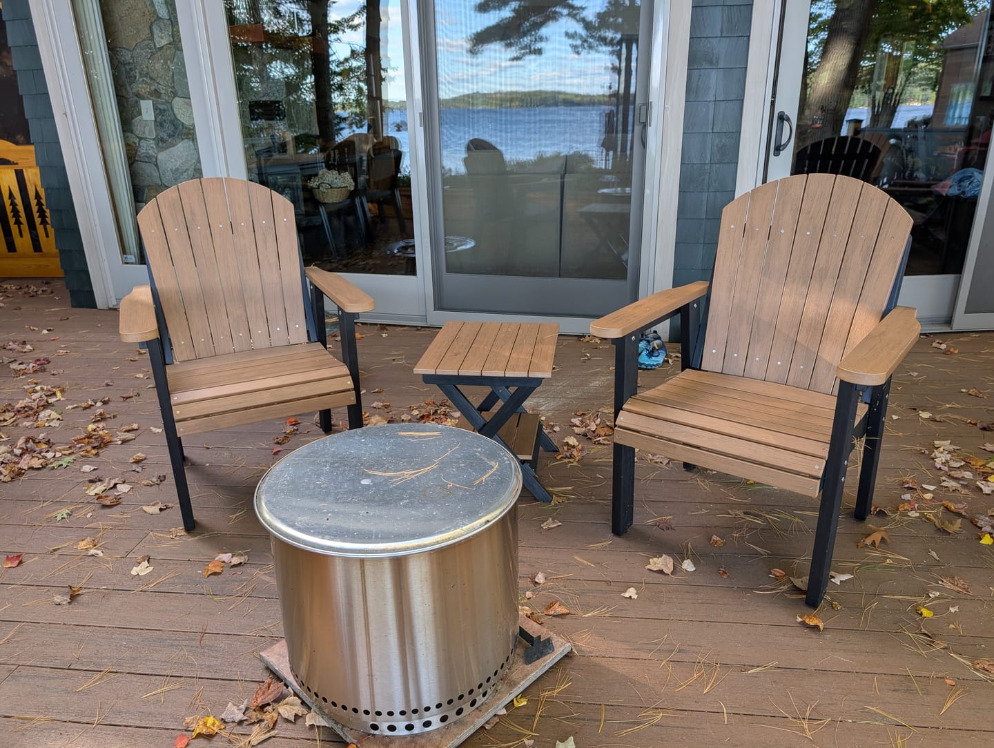Customer photo review of Folding Side Table With Removable Serving Tray - Ships Fully Assembled