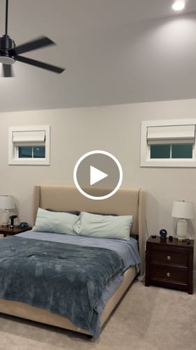 Customer video review of SmartWings Motorized Roman Shades 100% Blackout Iris