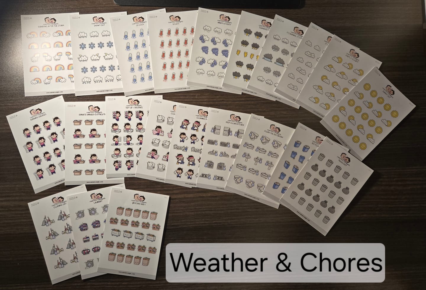 Customer photo review of Chores Planner Sticker Set