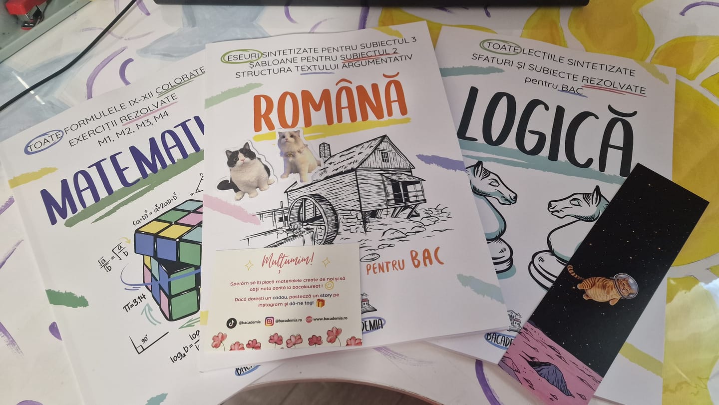 Customer photo review of Pachet Bacalaureat (Română + Matematică + Logică) Bacademia