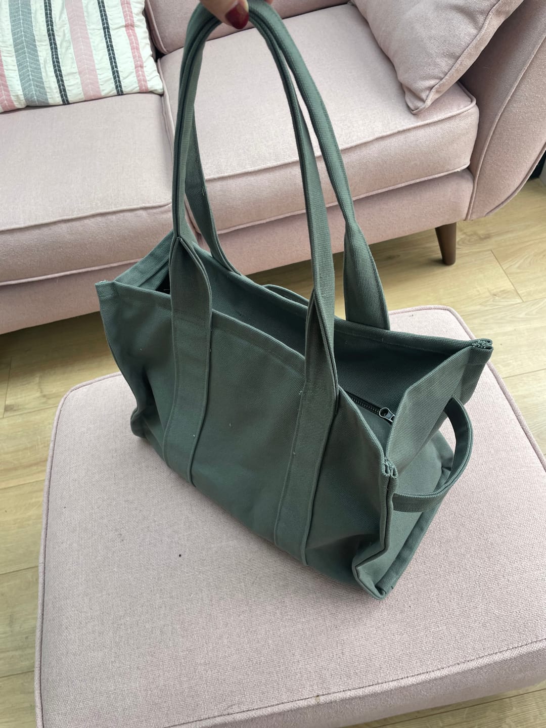 Customer photo review of Extra Heavyweight Cotton Canvas Fabric