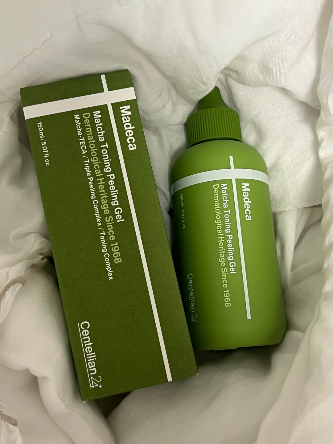 Customer photo review of Madeca Matcha Toning Peeling Gel 150ml