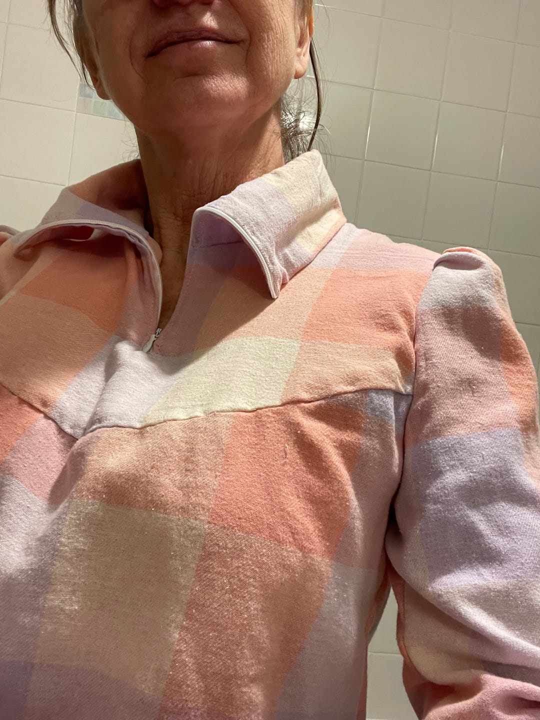 Customer photo review of Pastel Squares Brushed Cotton Fabric