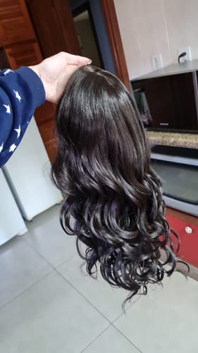 Customer photo review of Lace Front HD Priscila Castanho Ondulada