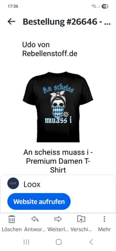 Customer photo review of An scheiss muass i - Premium Damen T-Shirt