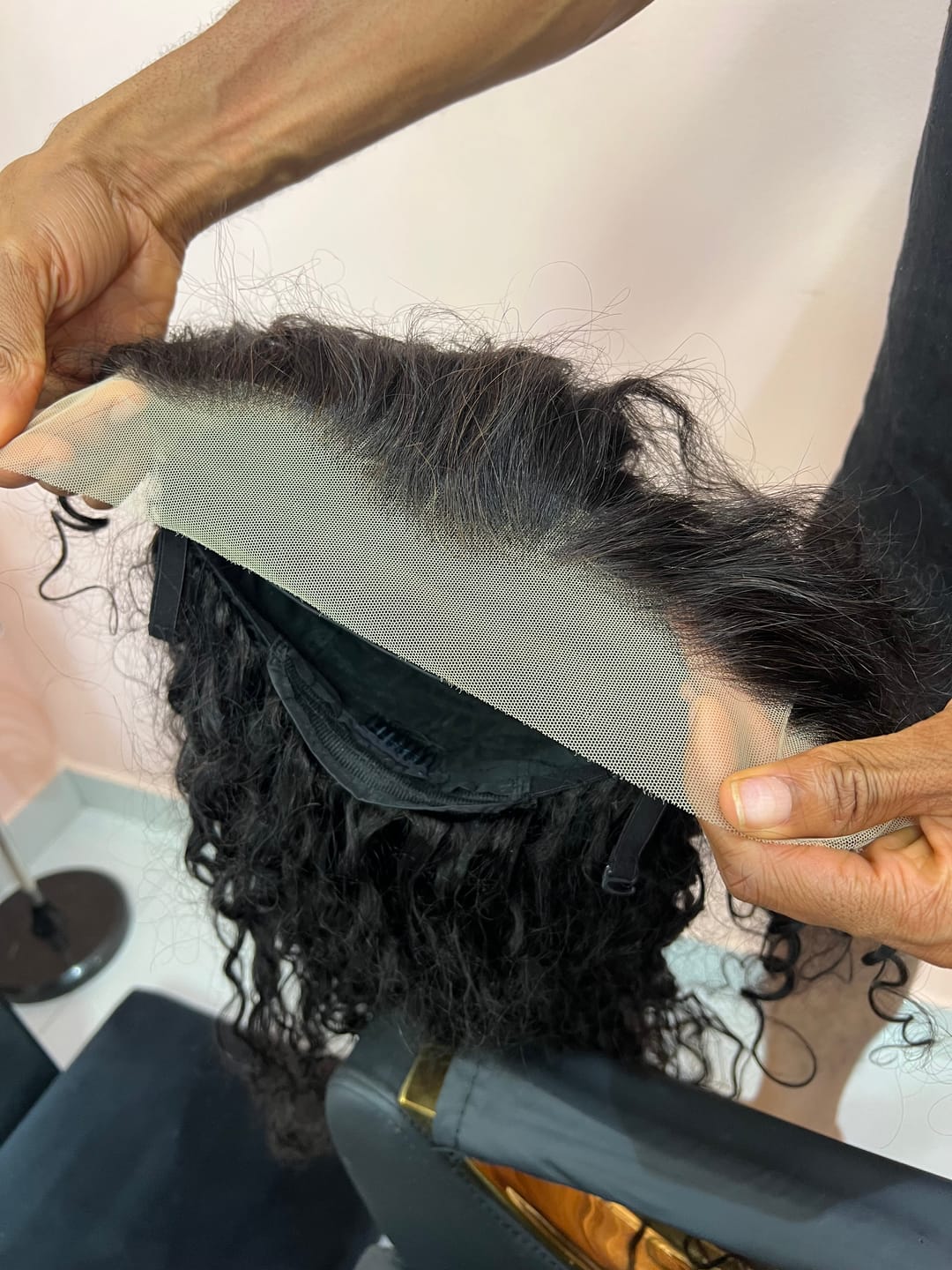 Customer photo review of LUSANDA - Water Wave Brazilian 13x4 Lace Front Wig