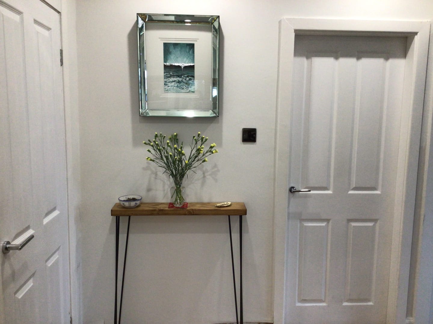 Customer photo review of Console Table 15cm Depth | Hairpin Leg