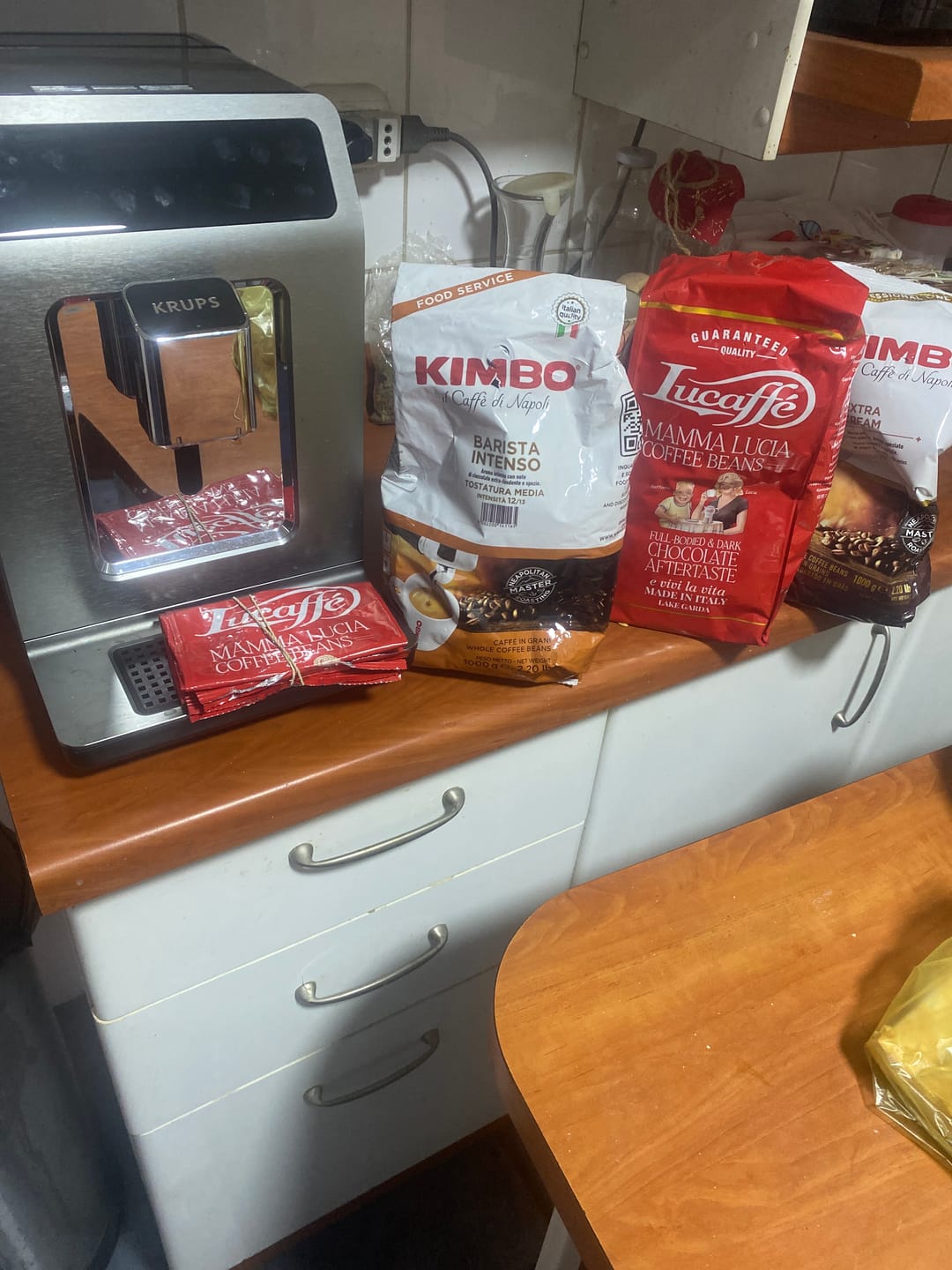 Customer photo review of Kimbo Espresso Extra Cream 1kg Grano Entero
