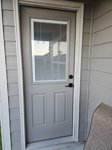 Customer photo review of Raise & Lower Blinds Glass and Frame Kit (Half Lite)