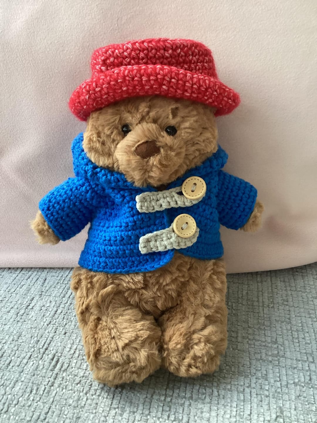Customer photo review of Crochet Paddington Outfit for Jellycat Bartholomew Bear