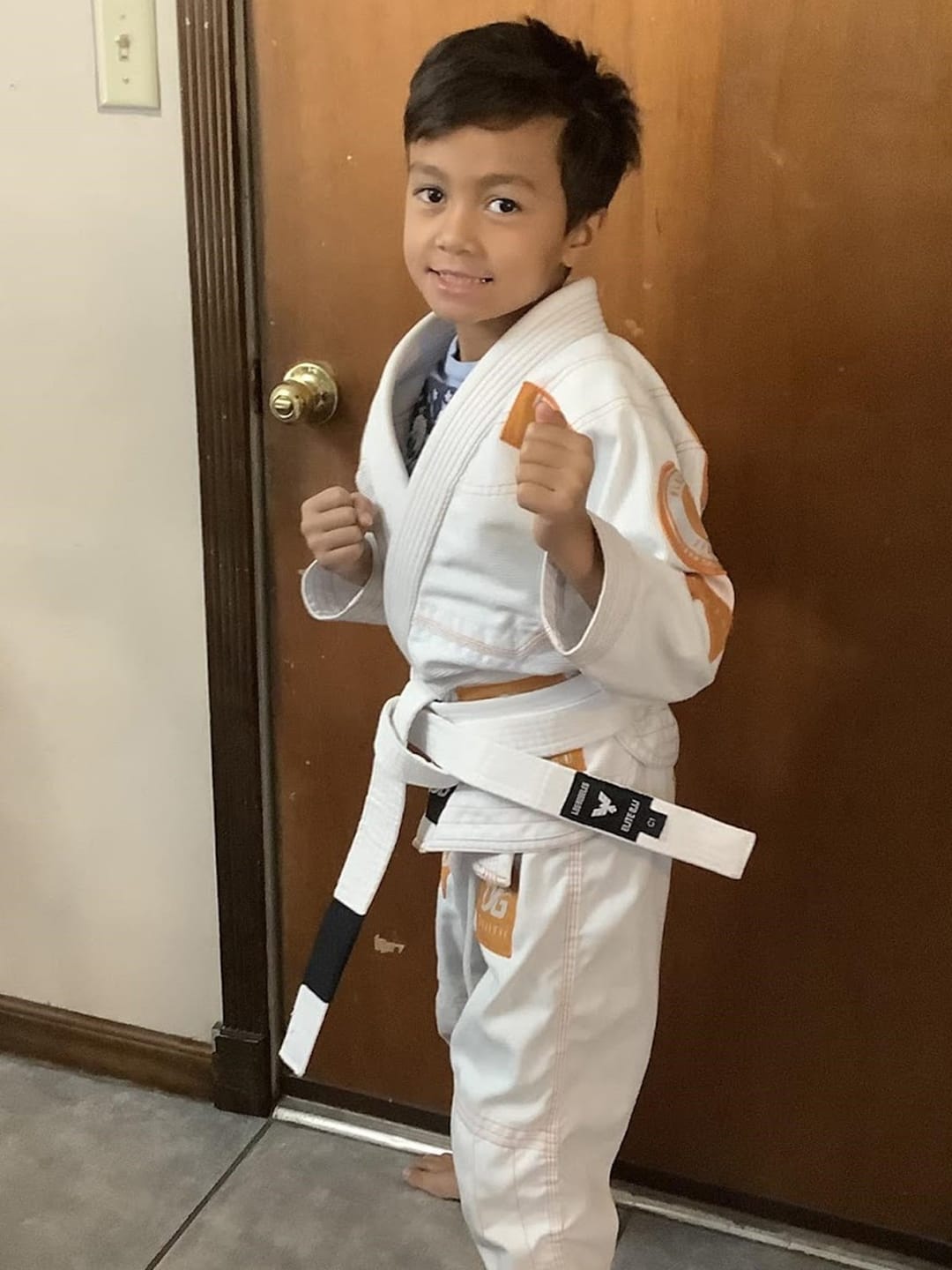 Customer photo review of Brazilian Jiu Jitsu Kids BJJ White Belt