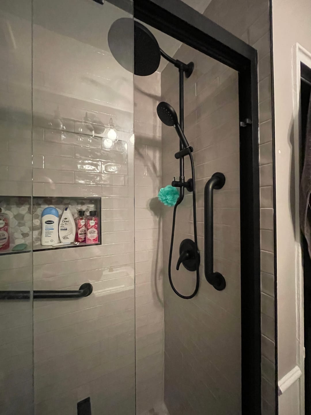 Customer photo review of Rain Shower Faucet Set with 5-Setting Handheld