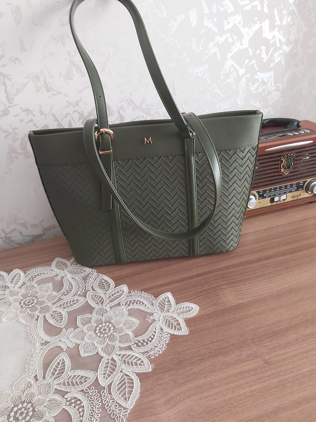 Customer photo review of Matmazel Unukalhai Haki Kadın Omuz Çantası