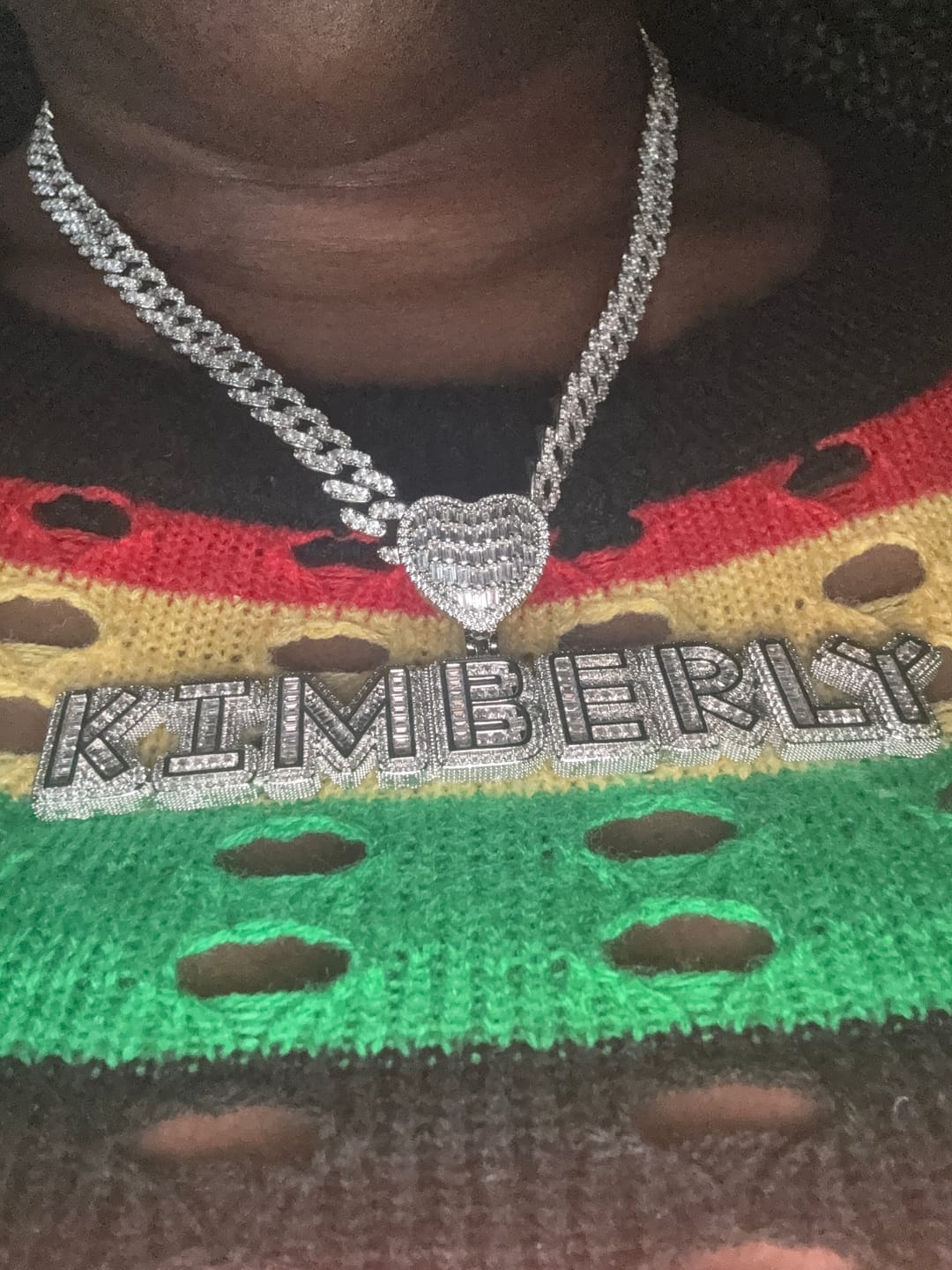 Customer photo review of UNIQUELY YOURS NAME PLATE NECKLACE