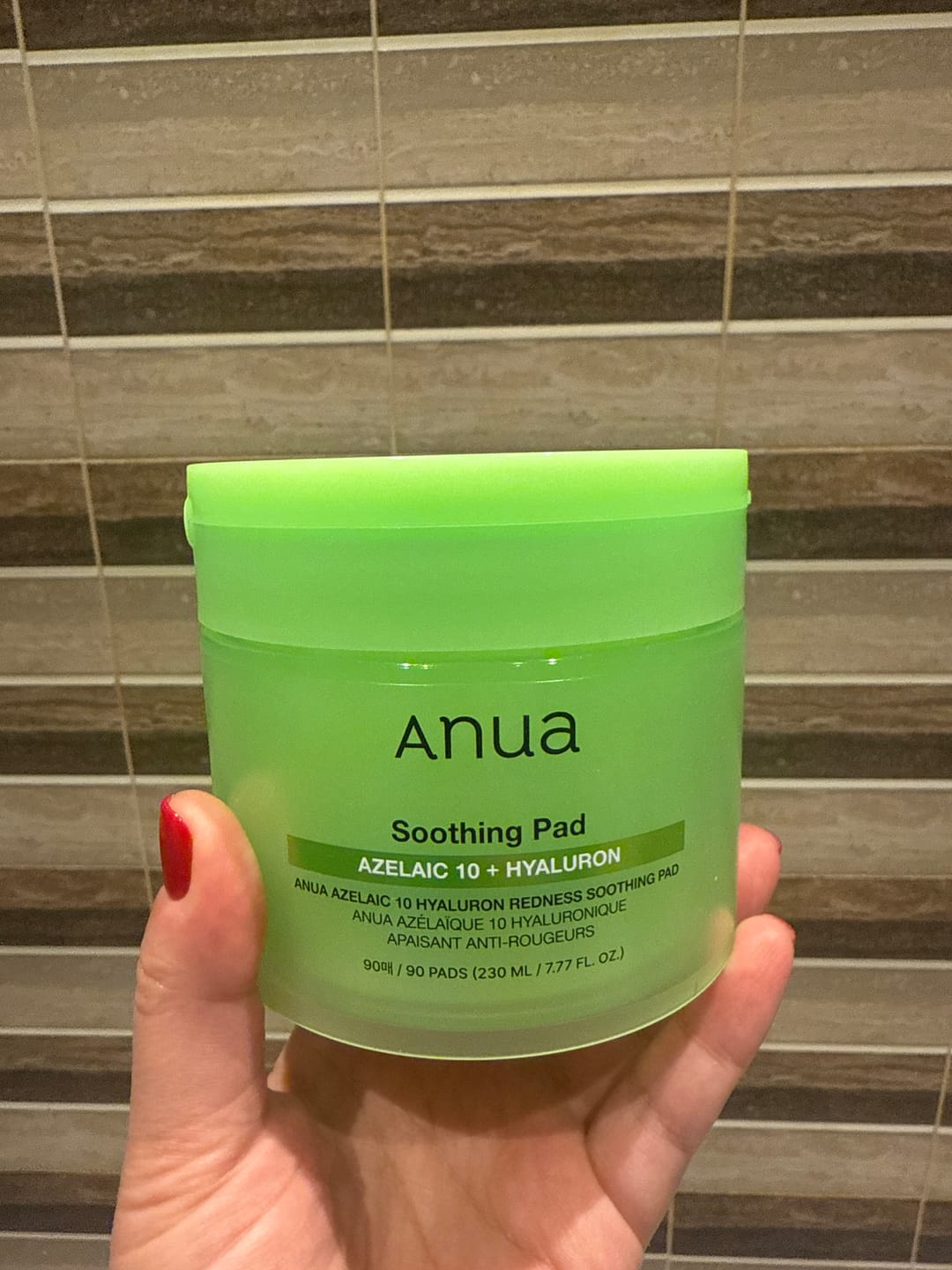 Customer photo review of Spilventiņi ar azelīnskābi Anua Azelaic Acid 10 Hyaluron Redness Soothing Pad