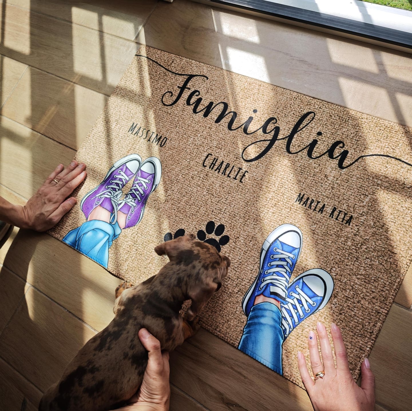 Customer photo review of Scarpe e zampe - Zerbino personalizzato