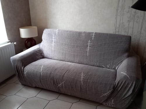 Customer photo review of Gris Fine - Housse de Canapé Extensible