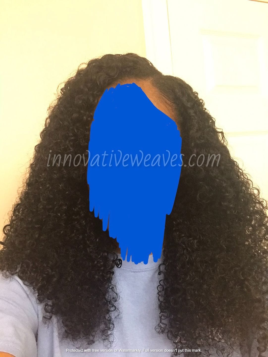 Customer photo review of Kayla 3C Burmese Loose Kinky Curly -  InVisiRoot® Clip-ins (AKA TrueRoot™ Clip-ins)