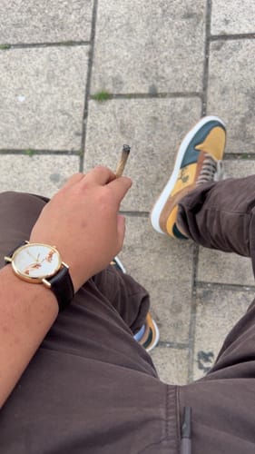 Customer photo review of The great wave off Kanagawa inspired sneakers