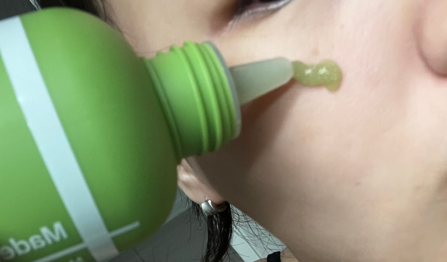 Customer photo review of Madeca Matcha Toning Peeling Gel 150ml