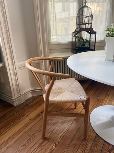 Customer photo review of ROSARIO - Lot de 2 chaises en bois massif et corde naturelle