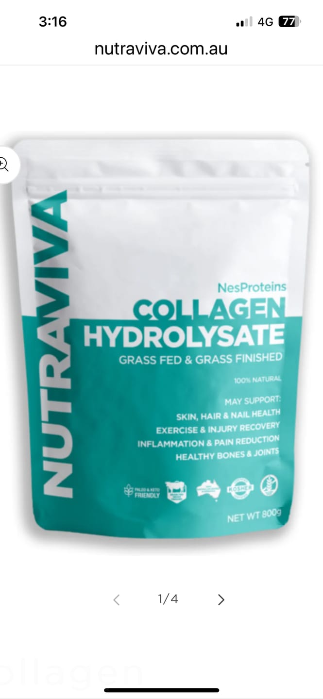 Customer photo review of Nutraviva Collagen Hydrolysate (Beef) 800g