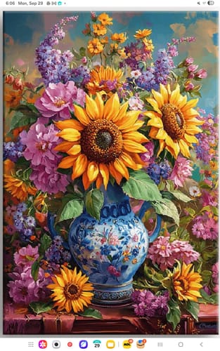 Customer photo review of Floral Symphony in Blue